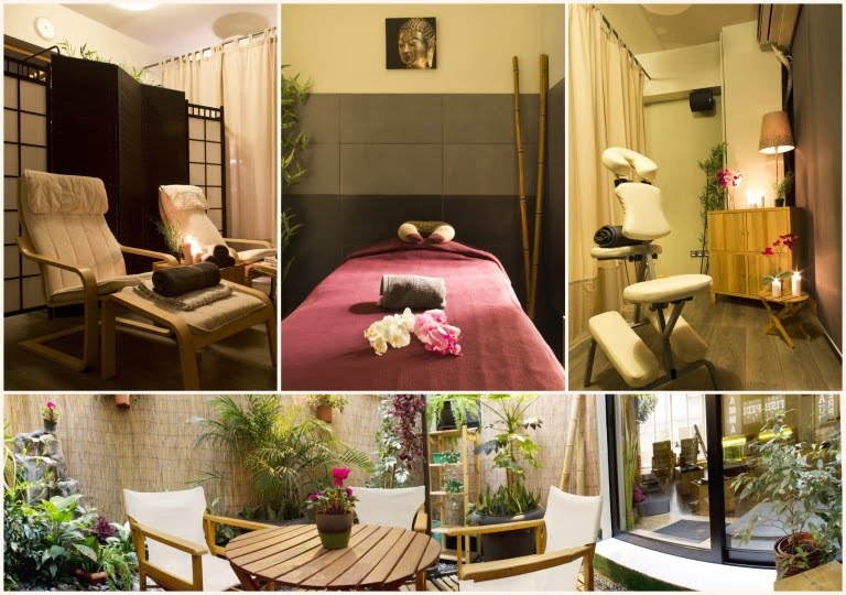 L'int&eacute;rieur et la cour du Athens Fish Spa