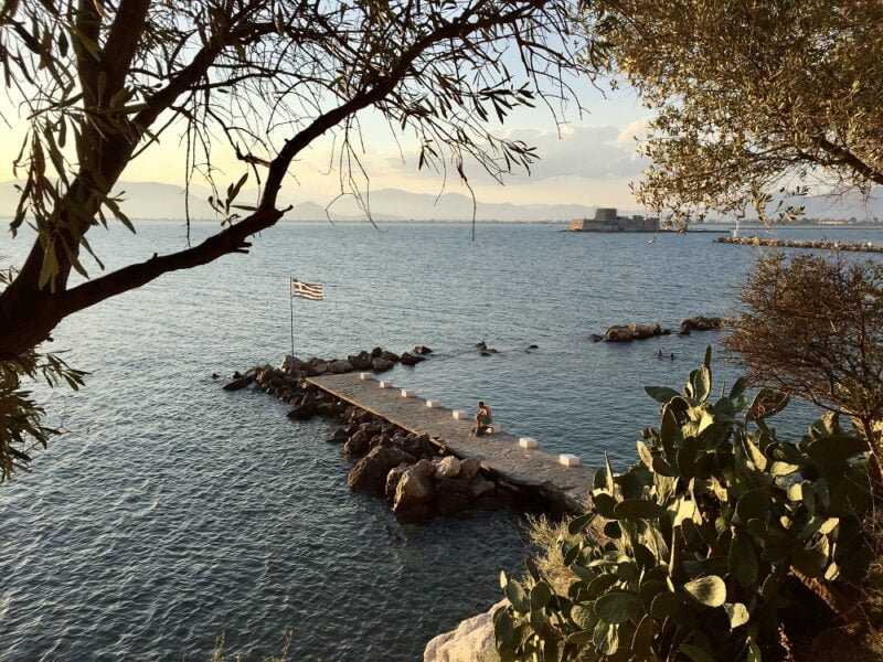 La vue sur la mer à Nauplie