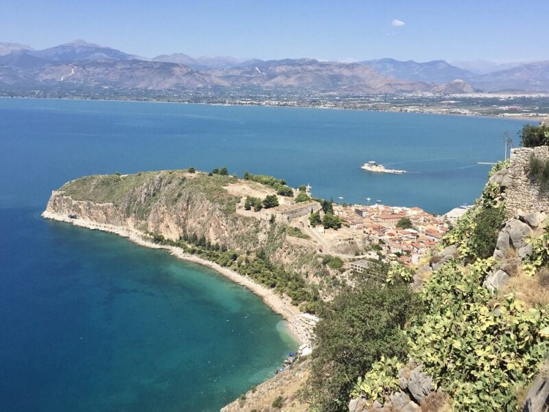 La vue sur la ville de Nauplie