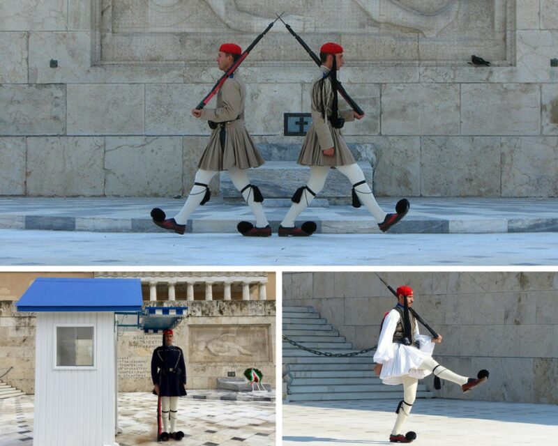 Les evzones place Syntagma à Athènes
