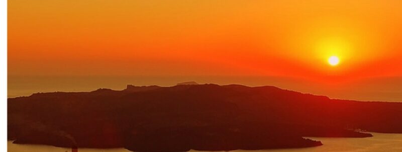 Coucher de soleil &agrave; Santorin