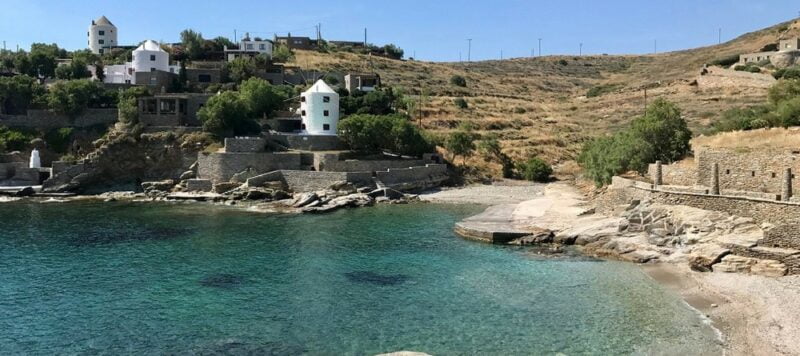 La baie de Koundouros à Kéa