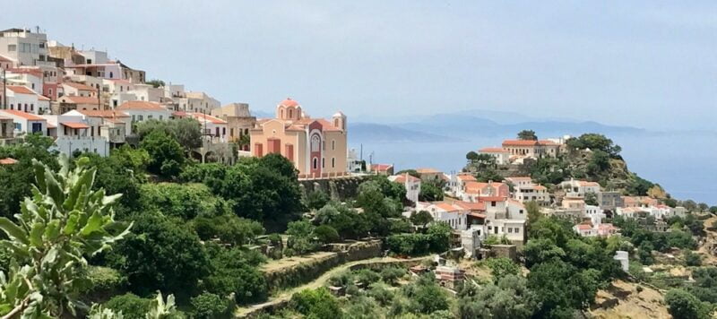 vue sur la capitale de Kea, Ioulida