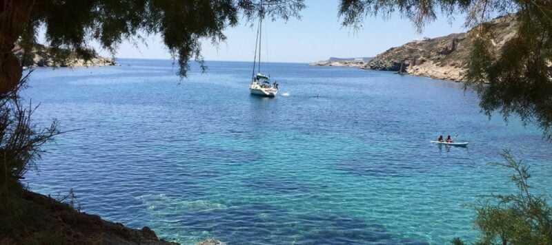 l'île de Sifnos dans les Cyclades, plage de Faros