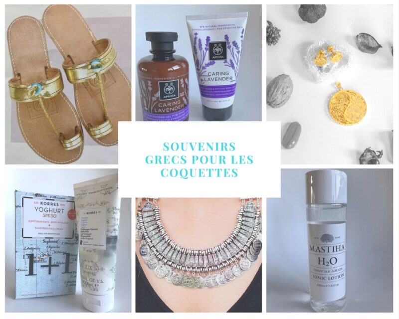 Souvenirs de Gr&egrave;ce : spartiates, bijoux et cosm&eacute;tique