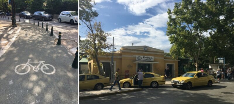 Station de M&eacute;tro et Pistes cyclables Kifisia