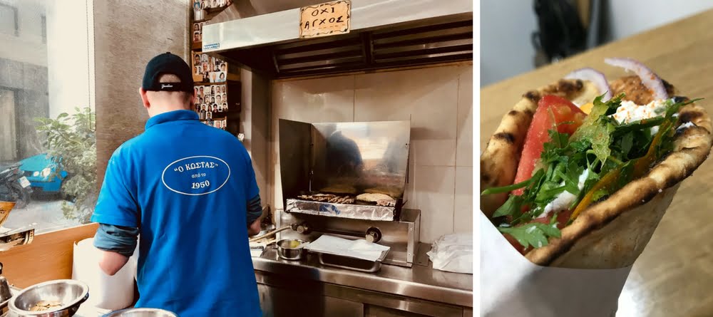 Sandwich grec souvlakis athenes