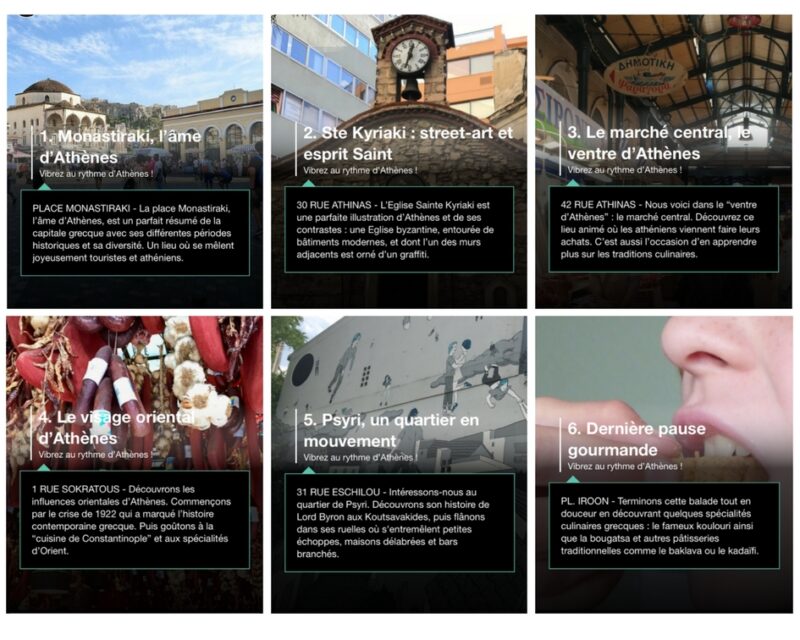 les &eacute;tapes du tour Vibrez au rythme d'Ath&egrave;nes