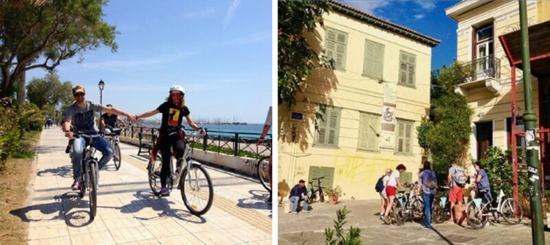 visiter Athènes à vélo électrique riviera athenienne plaka