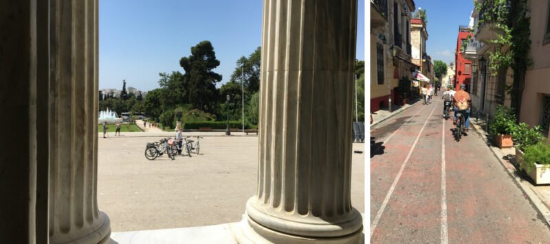 visiter Athènes à vélo électrique riviera athenienne plaka acropole