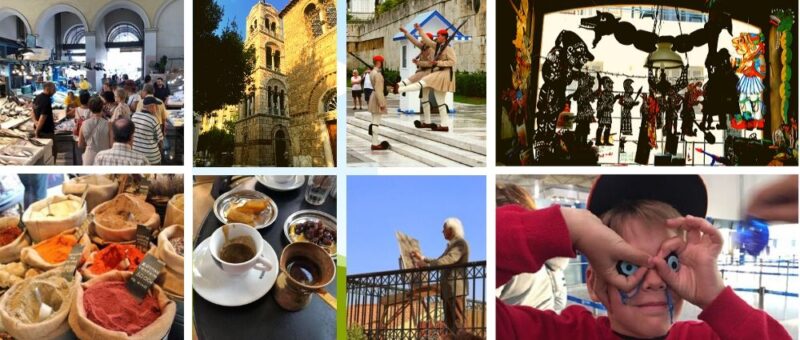 Visite Ath&egrave;nes, Visites du march&eacute; central, Visites gastronomiques, Eglises, Artisans, Enfants 