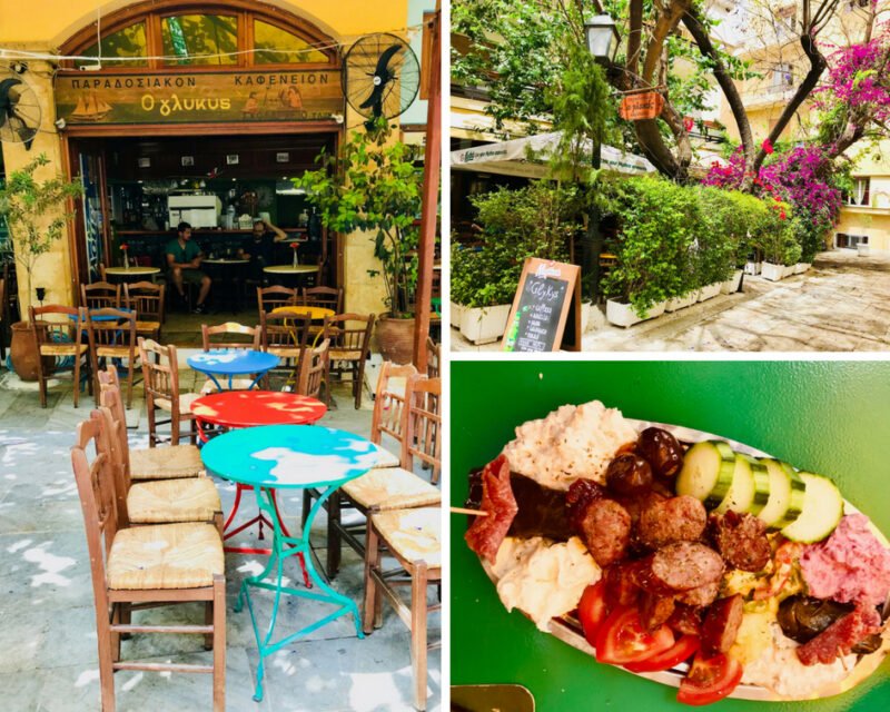 Glykis, une taverne traditionnelle &agrave; Ath&egrave;nes dans le quartier de Plaka 