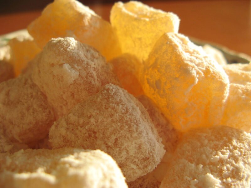 Les loukoums de l'île grecque de syros dans les cyclades