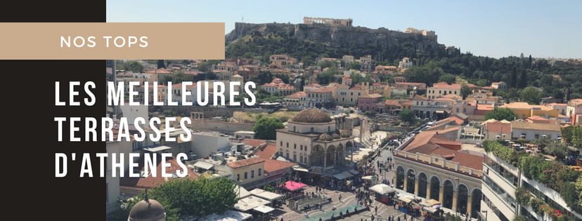terrasses à Athènes rooftops vue acropole