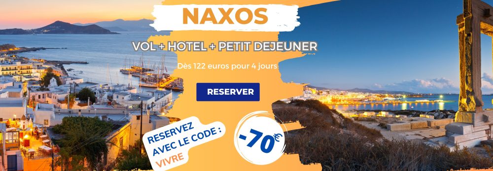 Naxos vol et h&eacute;bergement