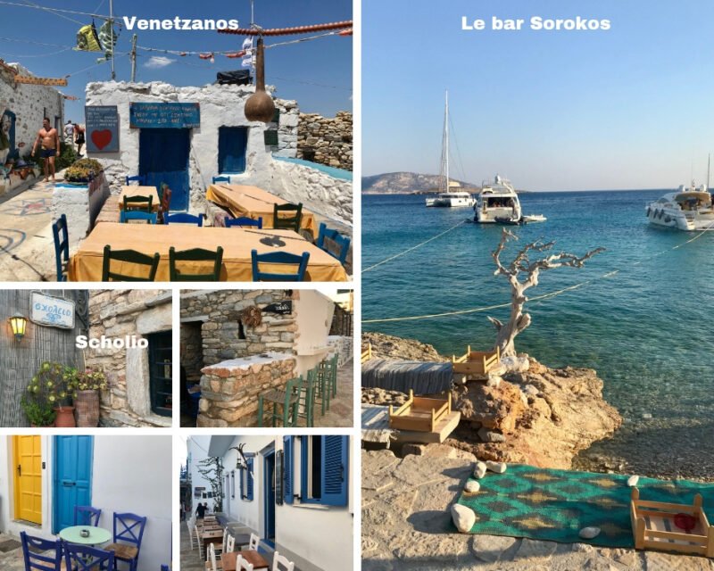 Les bars de L'&icirc;le grecque Koufonissia dans les Petites Cyclades