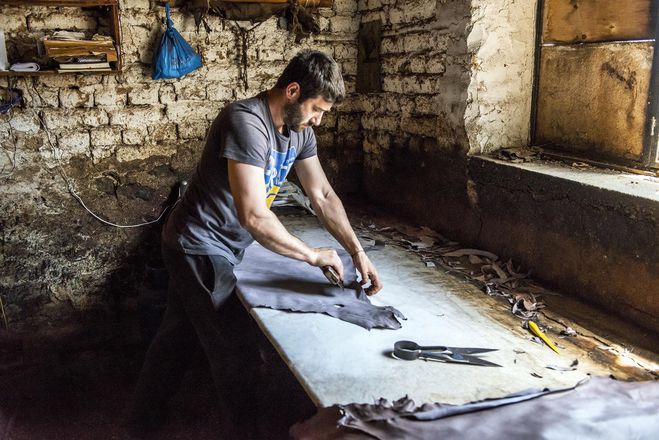 Tanneur &agrave; Amphissa en Gr&egrave;ce