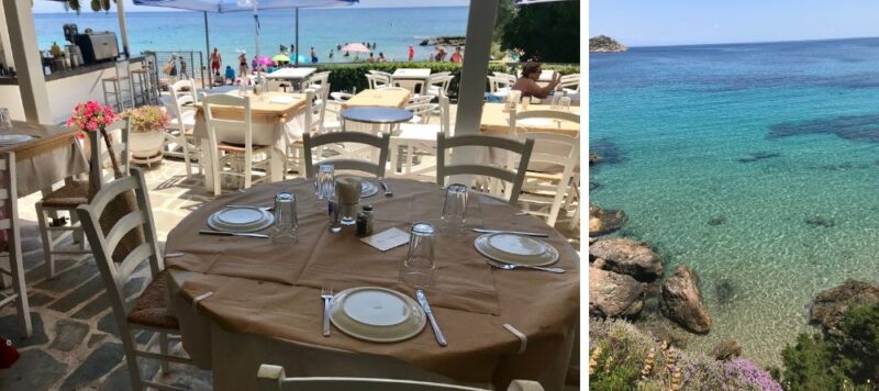 Manger &agrave; la plage &agrave; ath&egrave;nes