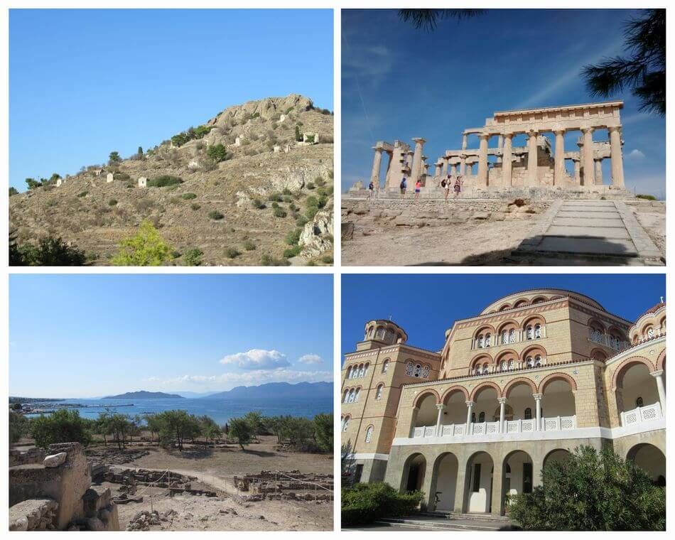 Paleochora - Temple d'Aphaia - Site du temple d'Apollon - Eglise Agios Nektarios &agrave; Egine