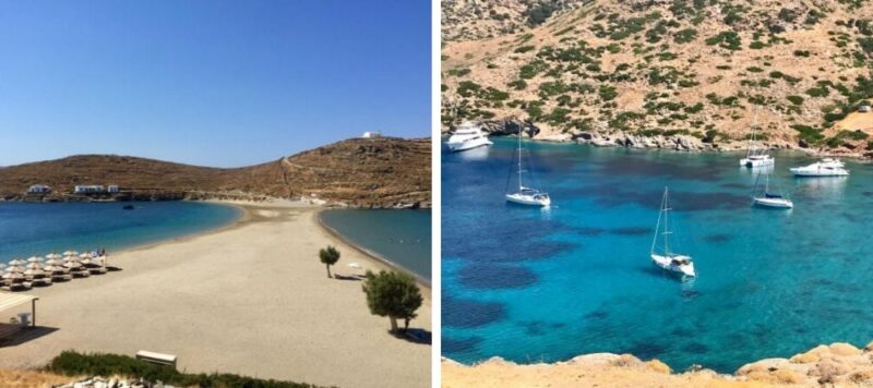 La plage Kolona &agrave; Kythnos