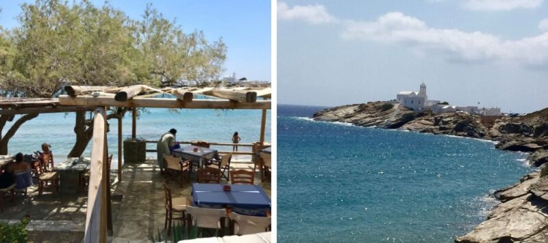 La plage d'Apokofto à Sifnos