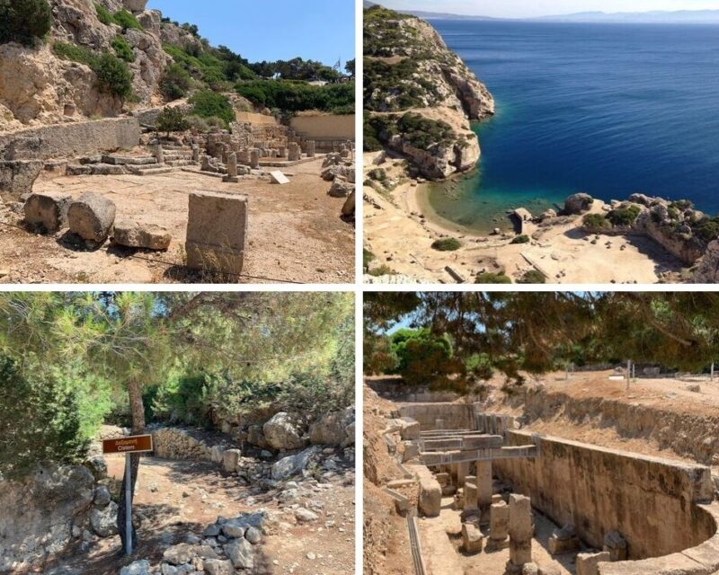 Le site antique de l'H&eacute;raion de Perachora et sa petite crique 