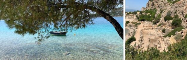 Le lac de Vouliagmeni et le site antique de l'Héraion de Perachora