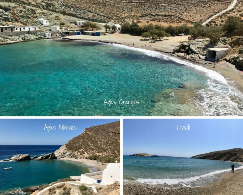 Agios Giorgos, Agios Nikolaos, Livadi, belles plages &agrave; Folegandros