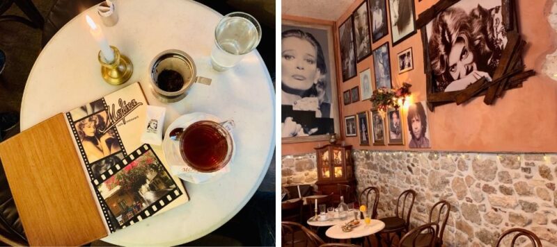 Le café melina à Athènes Plaka