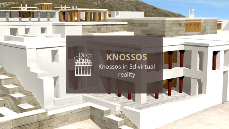 visite guid&eacute;e du palais de Knossos Cnossos en fran&ccedil;ais sur smartphone audioguide app 3D
