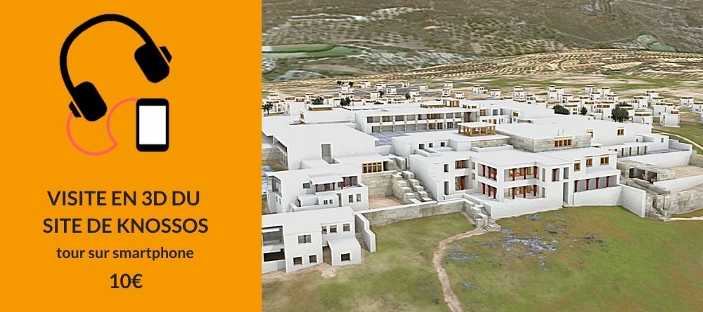 visite audioguide 3D site knossos crete en français