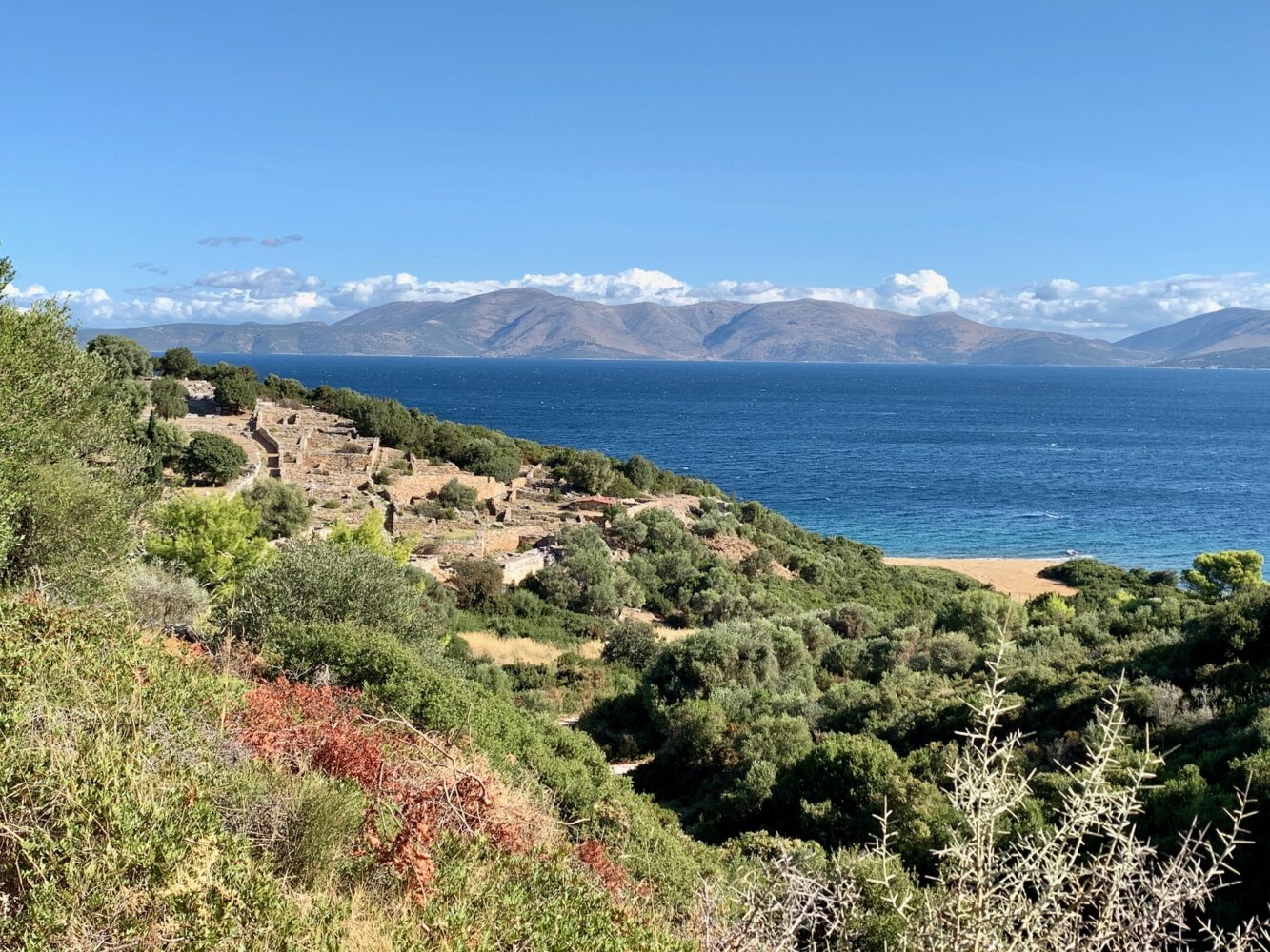 le site archéologique de Rhamnous Ramnous en grèce près d'Athènes