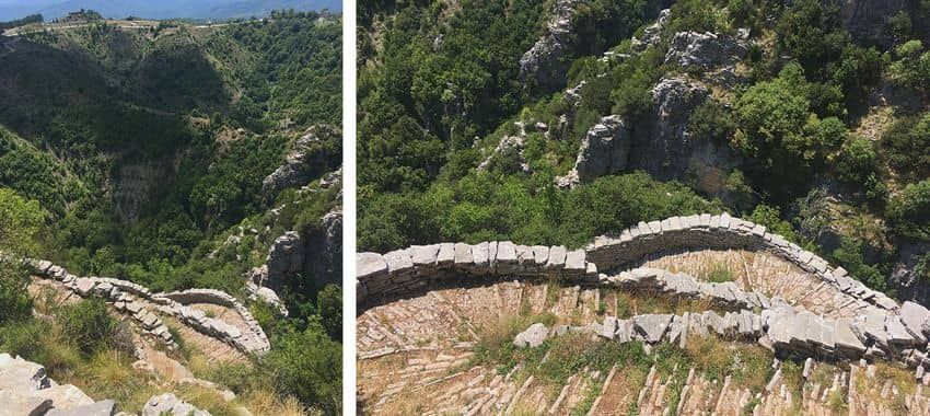 skala vradetou, les escaliers de Vradeto &agrave; Kapesovo 