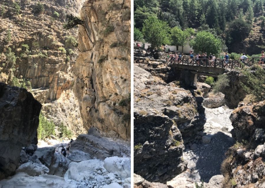 sentier de randonn&eacute;e dans les gorges de Samaria en Cr&egrave;te, Gr&egrave;ce