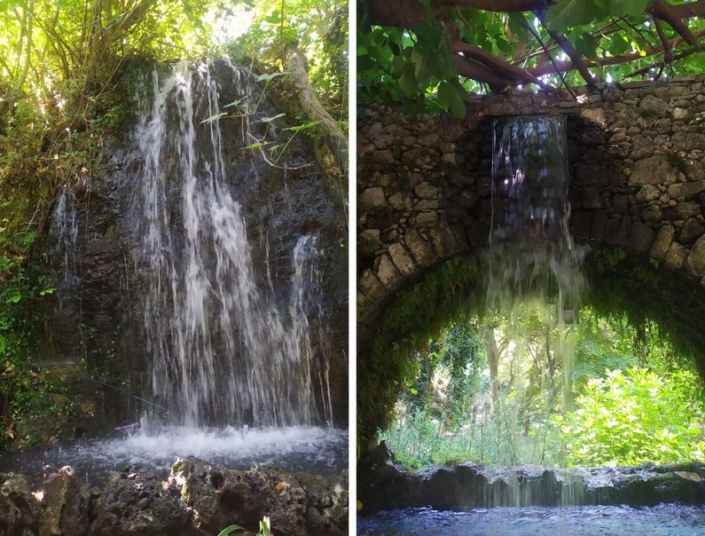 cascades naturelles d'Argyroupoli dans le sud de la Cr&egrave;te