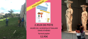 un livret de 2 jeux de piste pour enfants dans athènes et au musée de l'acropole