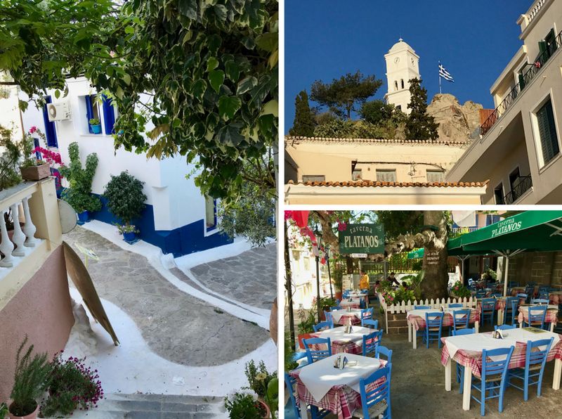 Village de Chora ou Hora sur l'&icirc;le de Poros