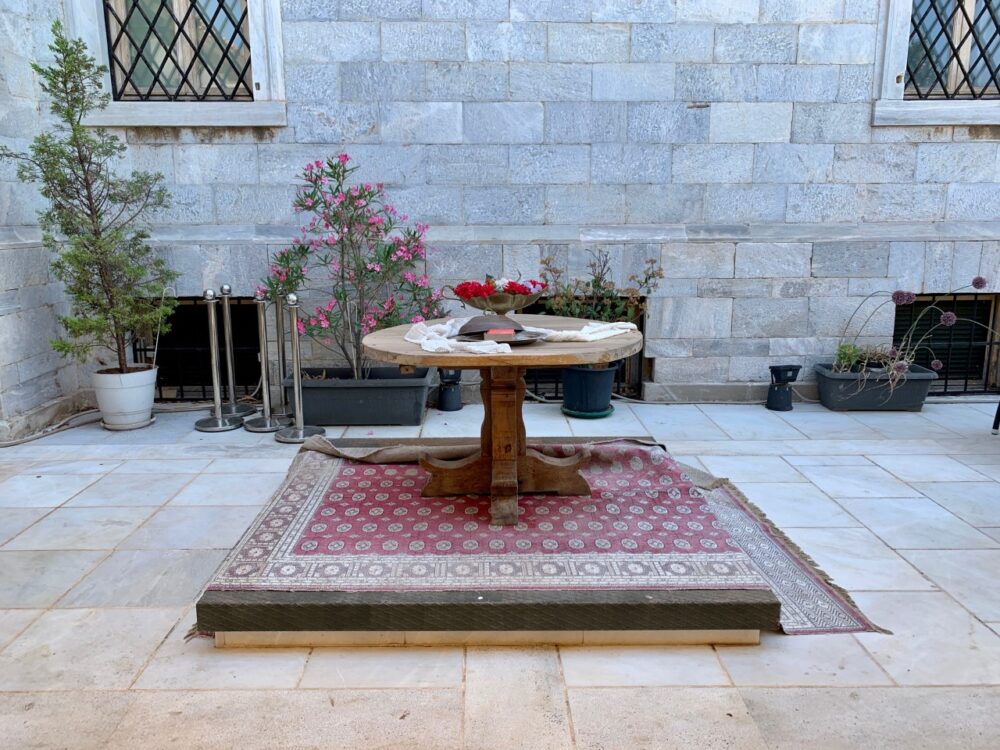 Le caf&eacute; du mus&eacute;e d'art byzantin &agrave; ATh&egrave;nes