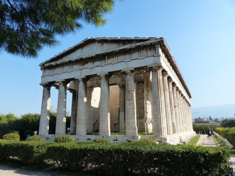 agora antique d'Athènes : temple d'Héphaïstos