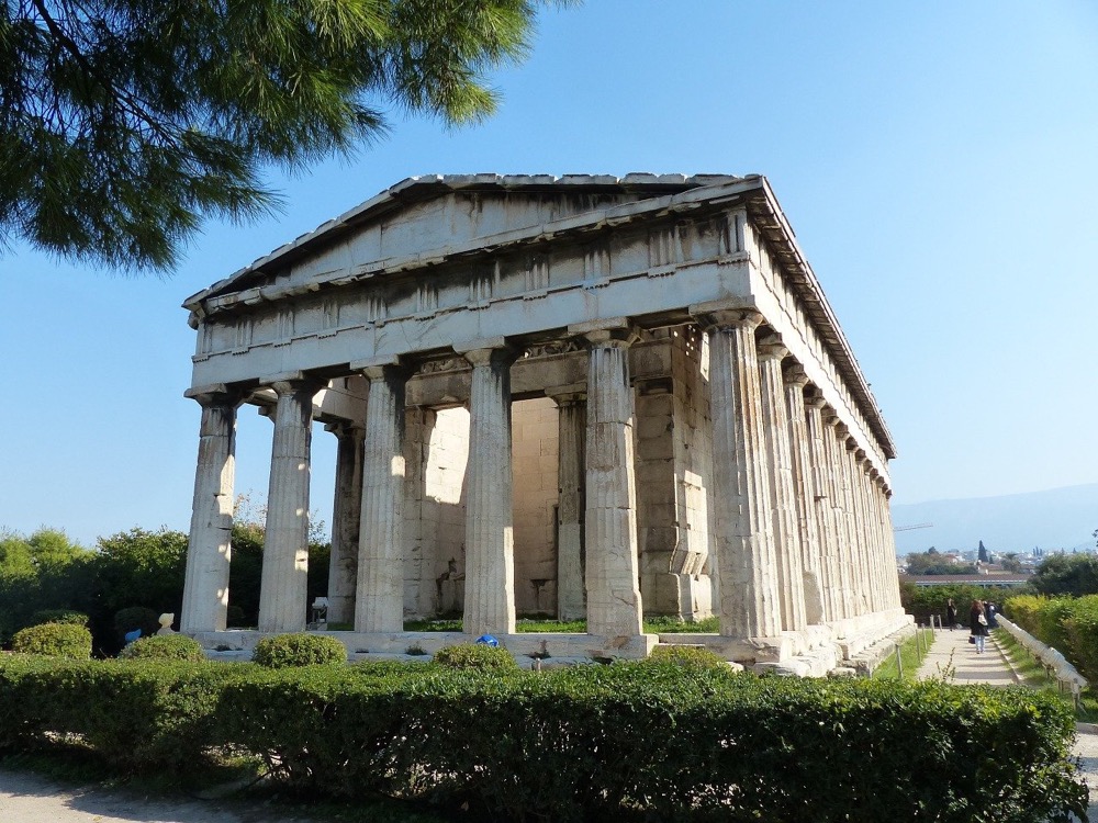 agora antique d'Athènes : temple d'Héphaïstos