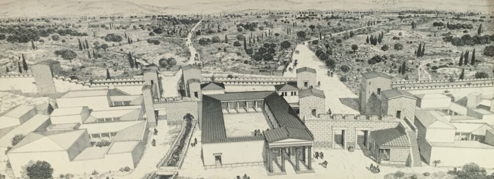 quartier de la c&eacute;ramique keramikos &agrave; Ath&egrave;nes - illustration