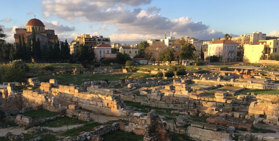 ancien quartier de la céramique Keramikos à Athènes