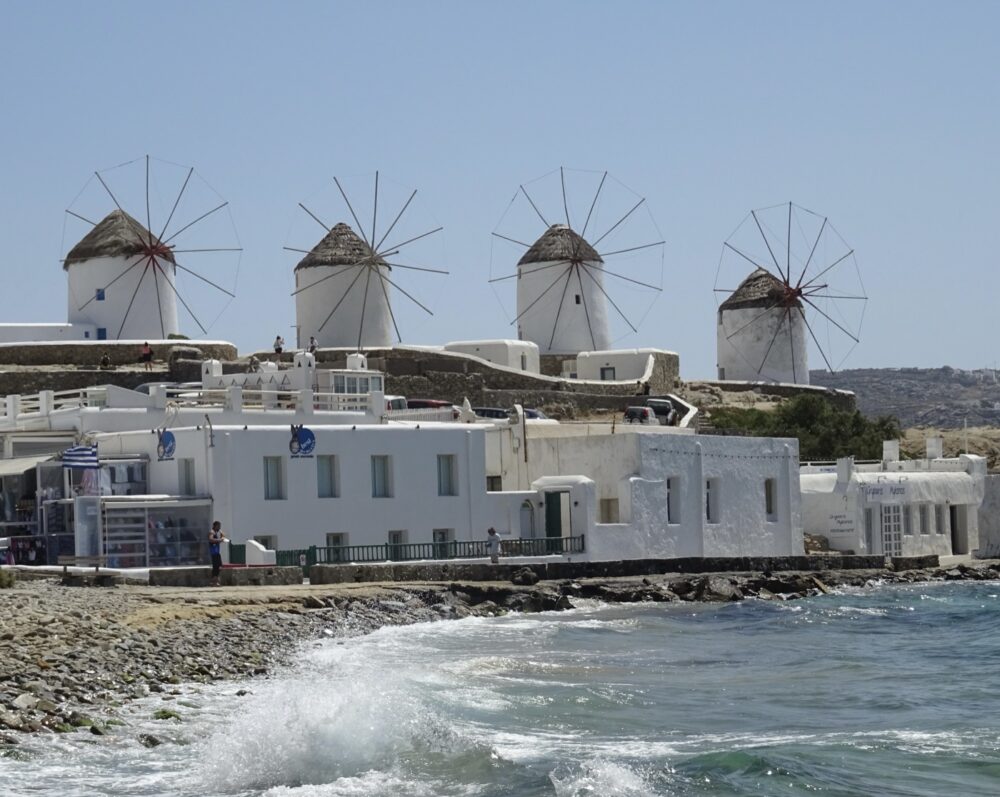 Les moulins de Mykonos, les Cyclades, Gr&egrave;ce