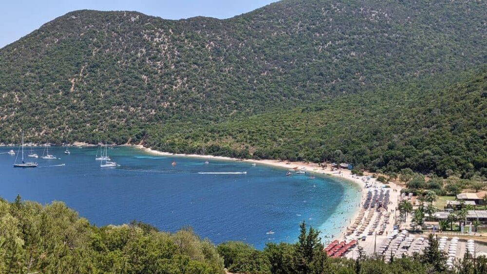 grande plage antisamos &agrave; c&eacute;phalonie kefalonia
