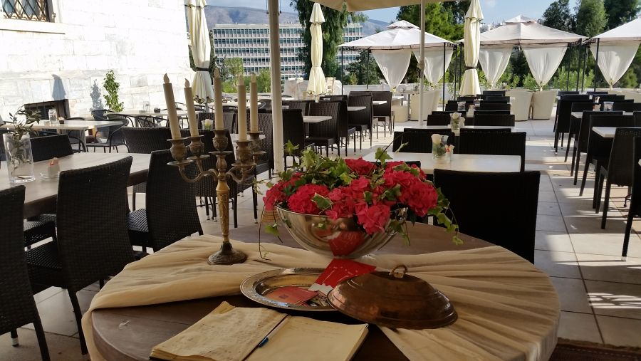 le caf&eacute; du mus&eacute;e byzantin d'Ath&egrave;nes