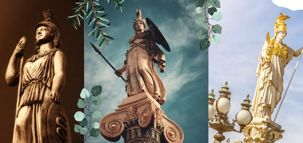 Statues d'Ath&eacute;na