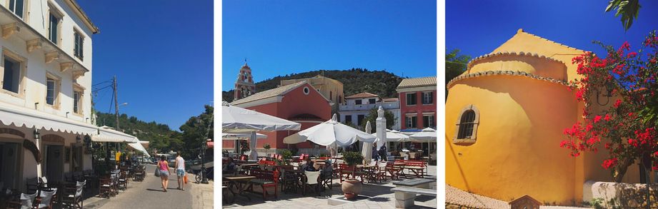 Port de Gaios, &eacute;glise &agrave; Paxos en Gr&egrave;ce