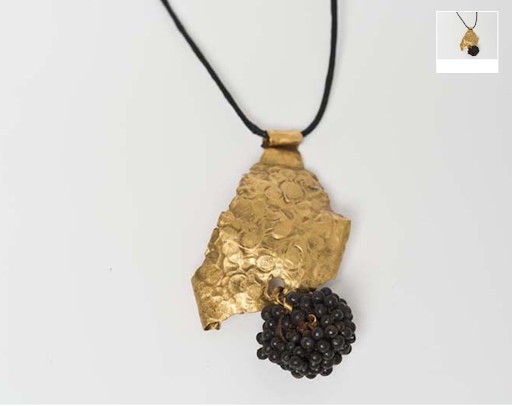 Or, aimant et sphères en fer, Pièce unique@TAKIS (Né en 1925) Bijoux magnétique, 1988