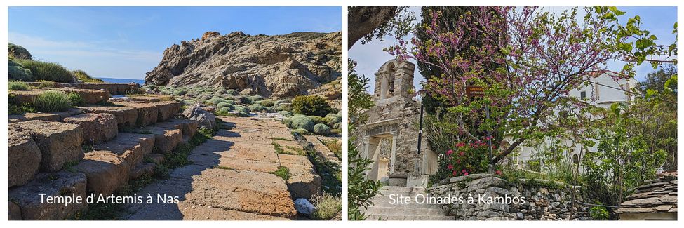 Temple Artemis Tavropoulos et site arch&eacute;ologiques Oinades &agrave; Kambos, sur l'&icirc;le d'Ikaria
