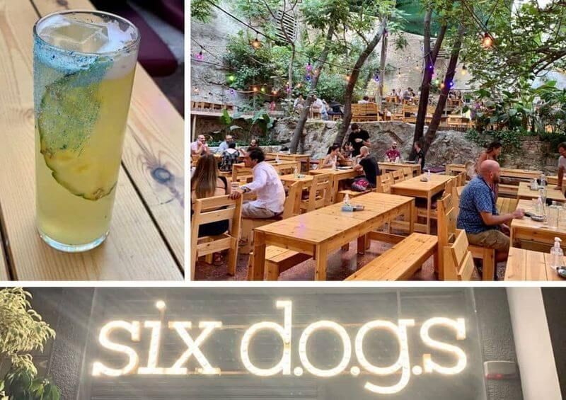 six dogs &agrave; Ath&egrave;nes, bar &agrave; ambiance avec musique 